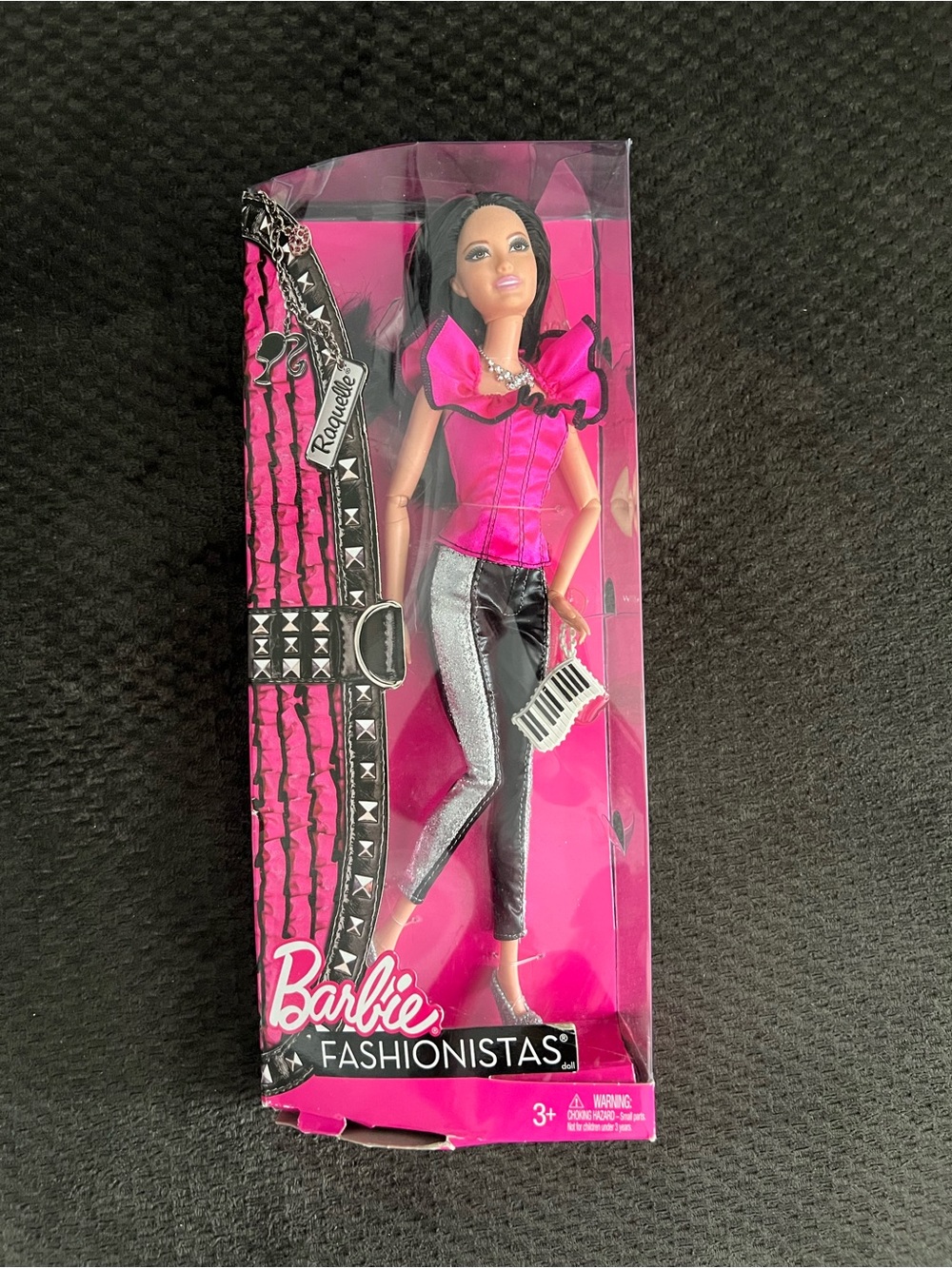 Mattel Barbie Raquelle Fashionistas Doll in Pink Top with Silver & Black Pants